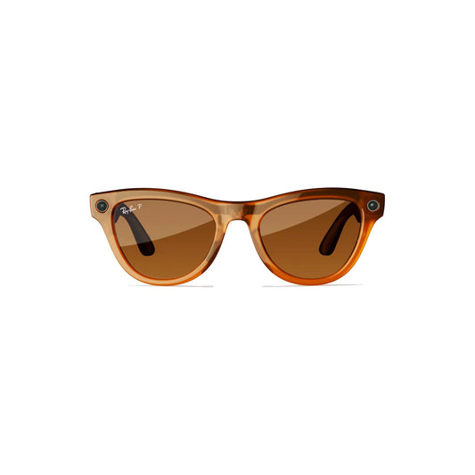 Ray-Ban Meta Skyler Gen 1 - (F) Shiny Caramel Transparent - (L) Brown Polarised - product image