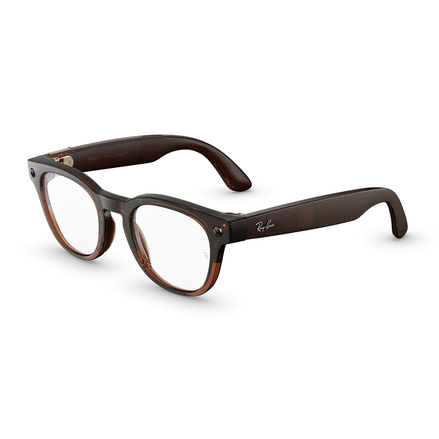 Ray-Ban Meta Scriber Optics Gen 2 - Meta official Ray-Ban Meta Scriber Optics (Gen 2), Shiny Transparent Umber, Clear Lenses - view 1 of 1 - source 1565935748093728