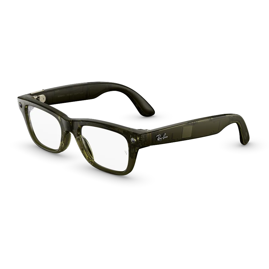 Ray-Ban Meta Blayzer Optics Gen 2 - Meta official Ray-Ban Meta Blayzer Optics (Gen 2), Shiny Transparent Dark Olive, Clear Lenses  - view 1 of 1 - source 2900214786836407