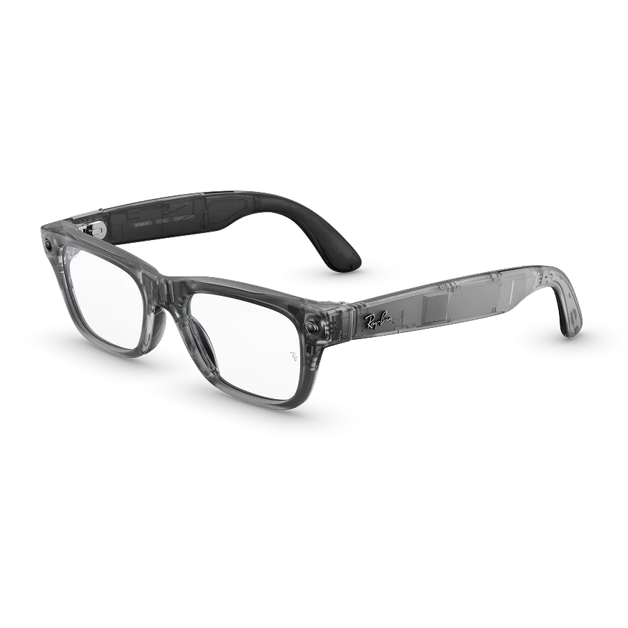 Ray-Ban Meta Blayzer Optics Gen 2 - Meta official Ray-Ban Meta Blayzer Optics (Gen 2), Large Matte Transparent Ice Grey, Clear Lenses - view 1 of 1 - source 1597753331470597